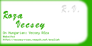 roza vecsey business card